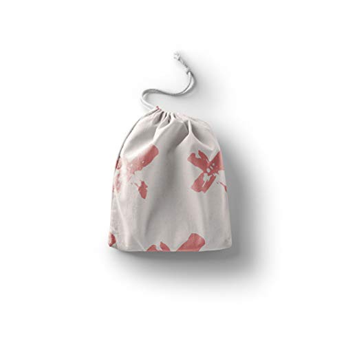 Bonamaison Torba na produkty bawełniane z nadrukiem ze sznurkiem, torba na zakupy wielokrotnego użytku, biodegradowalne torby ekologiczne, torba podróżna, saszetka, torba na zakupy, przyjazna dla