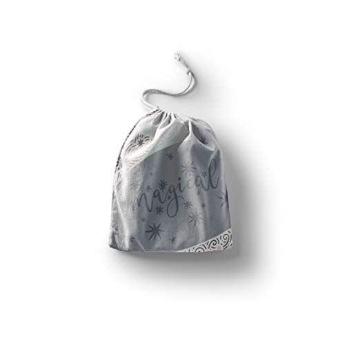 Bonamaison Torba na produkty bawełniane z nadrukiem ze sznurkiem, torba na zakupy wielokrotnego użytku, biodegradowalne torby ekologiczne, torba podróżna, saszetka, torba na zakupy, przyjazna dla