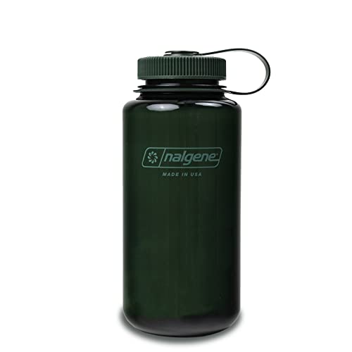Nalgene Monochromatyczna butelka na wodę wielokrotnego użytku bez BPA, do wędrówek z plecakiem, wędrówek, siłowni, 907 ml, nietłukący się jadeit