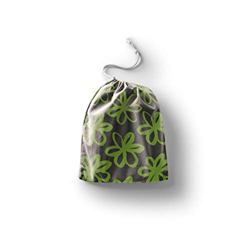 Bonamaison Torba na produkty bawełniane z nadrukiem ze sznurkiem, torba na zakupy wielokrotnego użytku, biodegradowalne torby ekologiczne, torba podróżna, saszetka, torba na zakupy, przyjazna dla