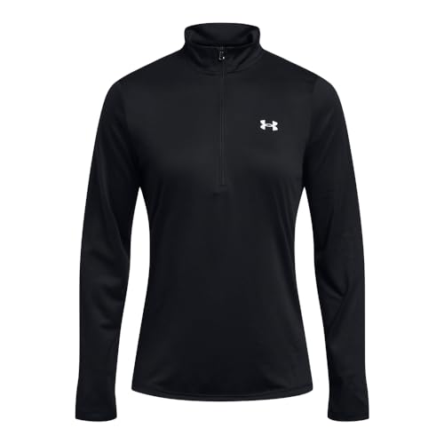 Under Armour Tech zamek błyskawiczny 1/2 - jednolity, czarny/biały, XL