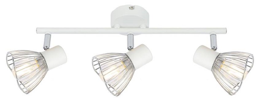Czarna lampa sufitowa z trzema ażurowymi kloszami - V171 Esper