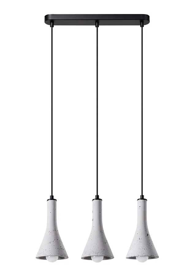 Betonowa lampa wisząca 3-punktowa - 4X A398 F9-S36
