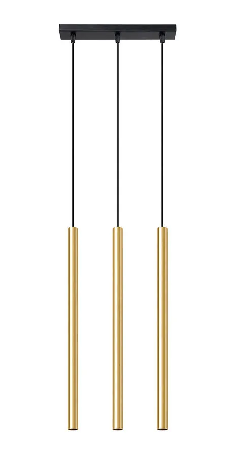 Potrójna lampa wisząca sople nad stół złoty połysk - A380 P2-G87