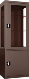 MDBW/1s.8017 szafa lekarska 1-skrzydłowa 2-komorowa brązowa