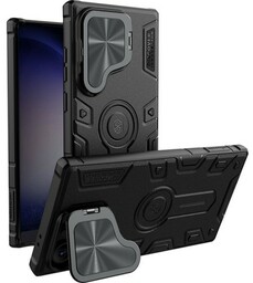 Nillkin Etui z ochroną aparatu CamShield Armor Prop Case do Galaxy S24 Ultra, czarne