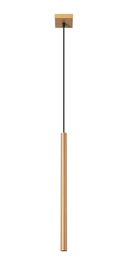 Złota nowoczesna lampa wisząca tuba - 3X A377 C7-W69