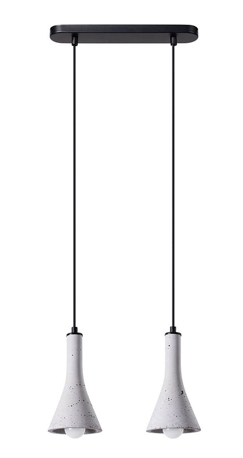 Podwójna betonowa lampa wisząca loft - 3X A397 C3-N44