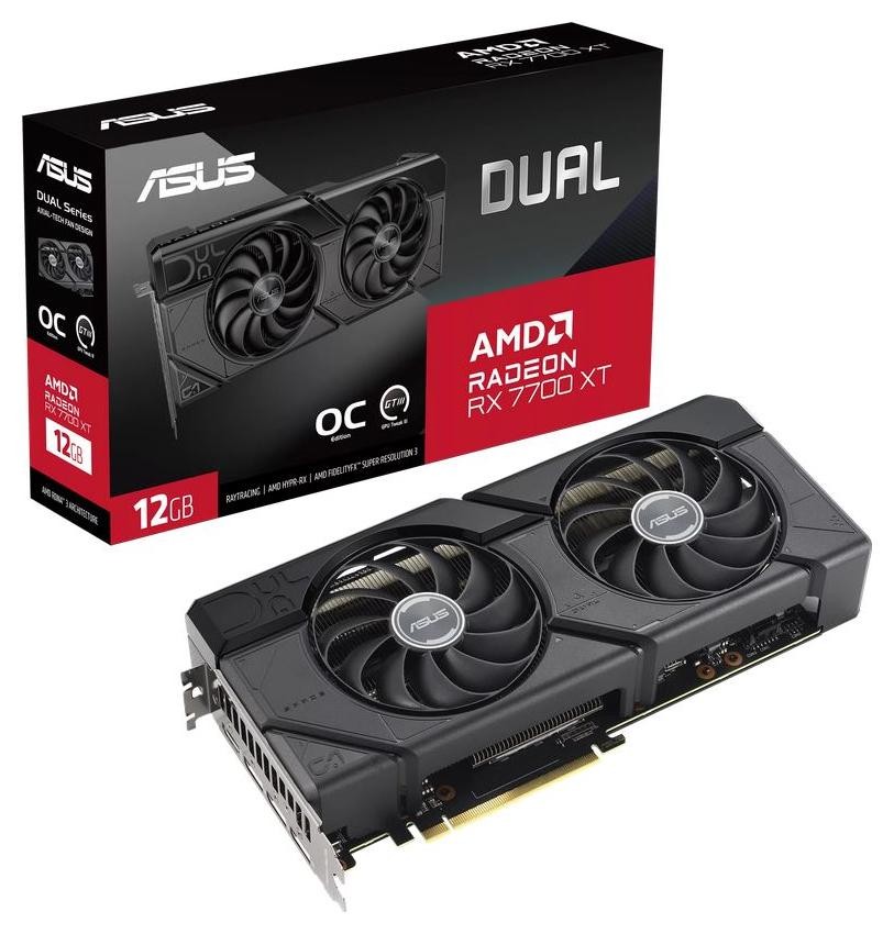 ASUS Radeon RX 7700 XT DUAL 12GB OC DUAL-RX7700XT-O12G