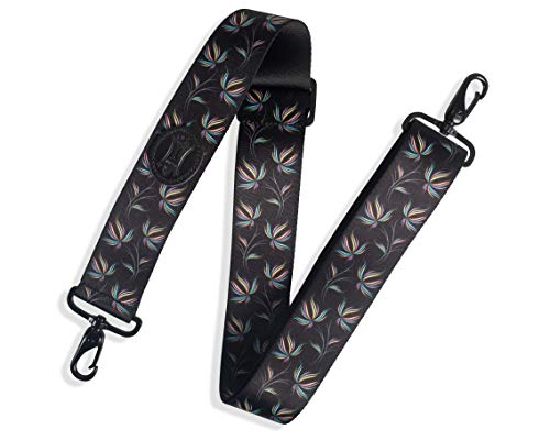 Levy's Skórzany pasek z poliestru o szerokości 5 cm pasuje do większości etui na instrumenty z klipsami w kształcie litery D, mniszek lekarski (MCP-003)