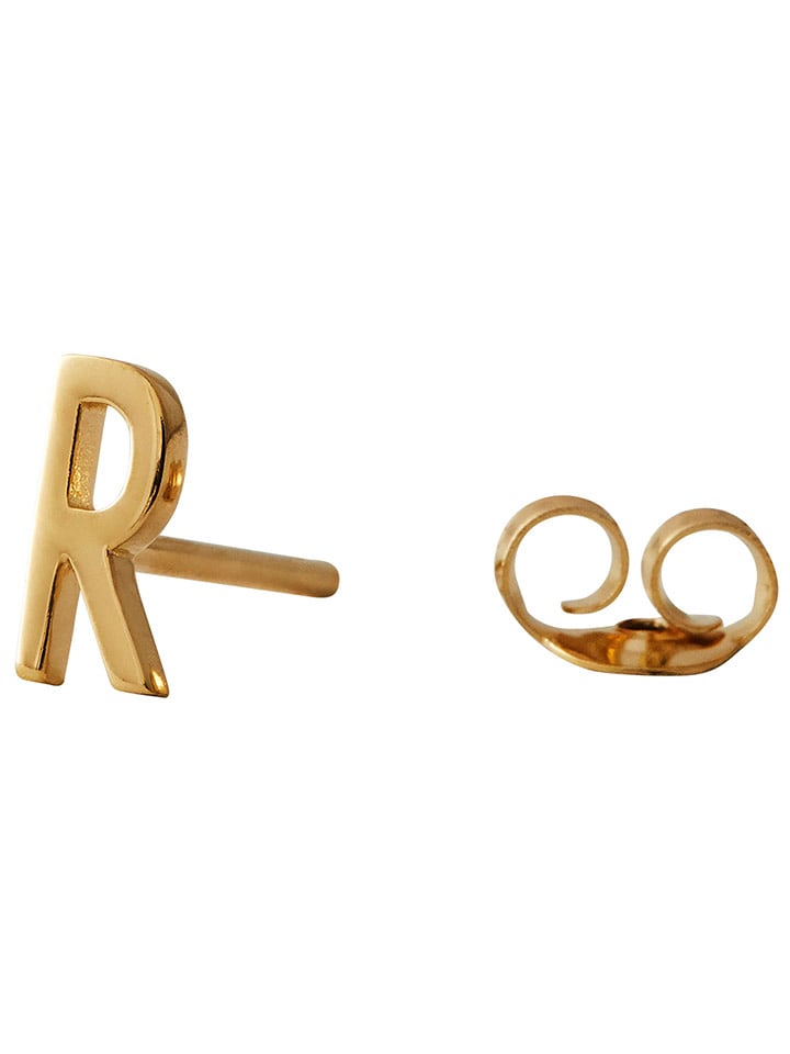 Design Letters Pozłacane kolczyki-wkrętki 