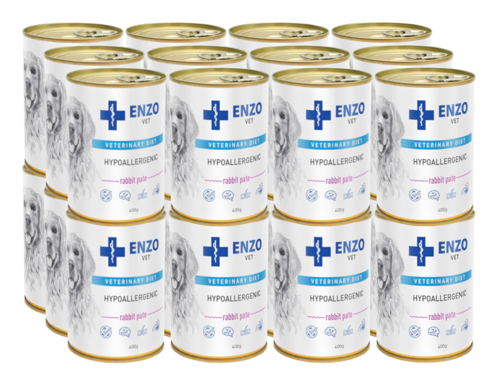 ENZO VET Hypoallergenic dieta hypoallergiczna z królikiem dla psów 24x400g