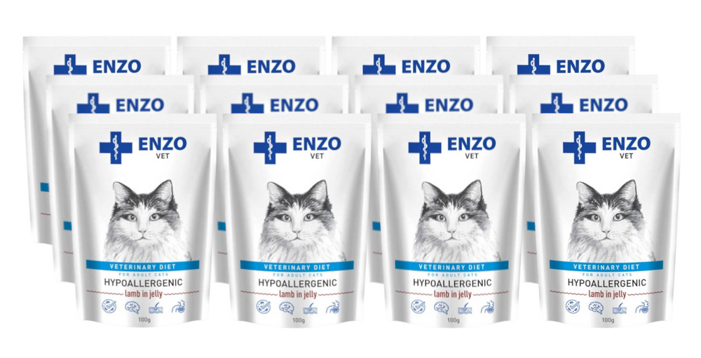 ENZO VET Hypoallergenic dla kotów z jagnięciną w galaretce 12x100g
