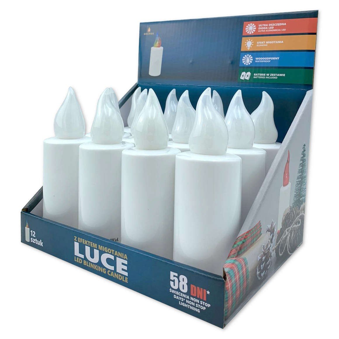 Wkłady Do Zniczy Led Grande Luce 12 Sztuk Multicolor