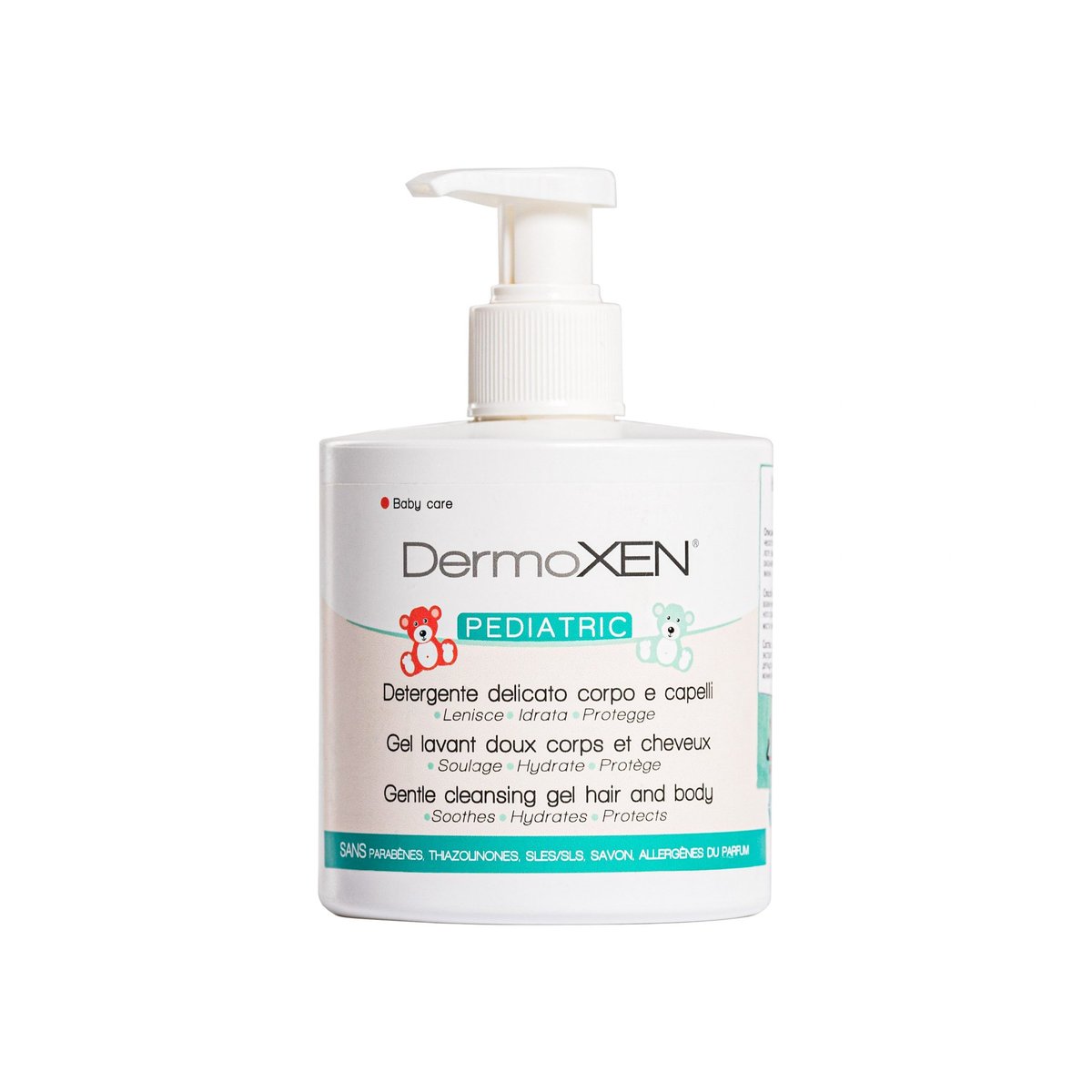 DermoXEN Pediatric Gel 300ml. Specjalny kompleks kosmetyczny do delikatnego mycia ciała i włosów dzieci od urodzenia / DermoXEN
