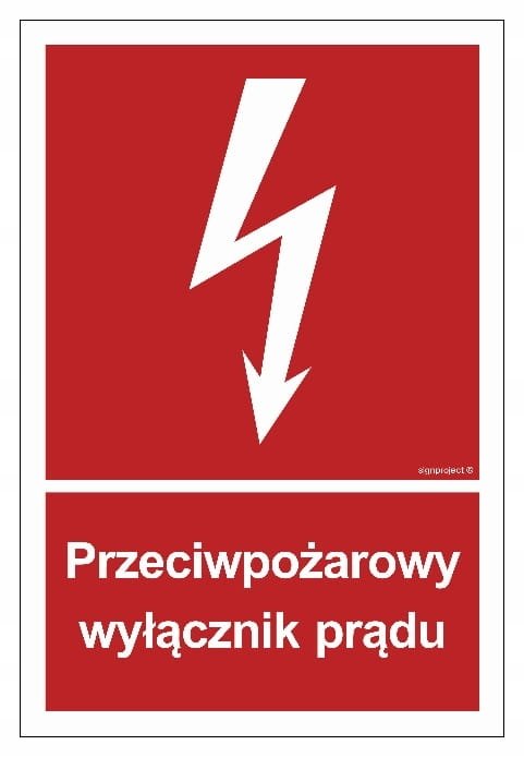 Przeciwpożarowy wyłącznik prądu 10X14,8 PŁYTA FOTO LIBRES POLSKA SP