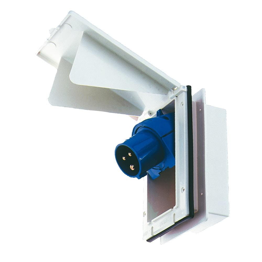 Zewnętrzne gniazdo bryzgoszczelne CEE z klapką