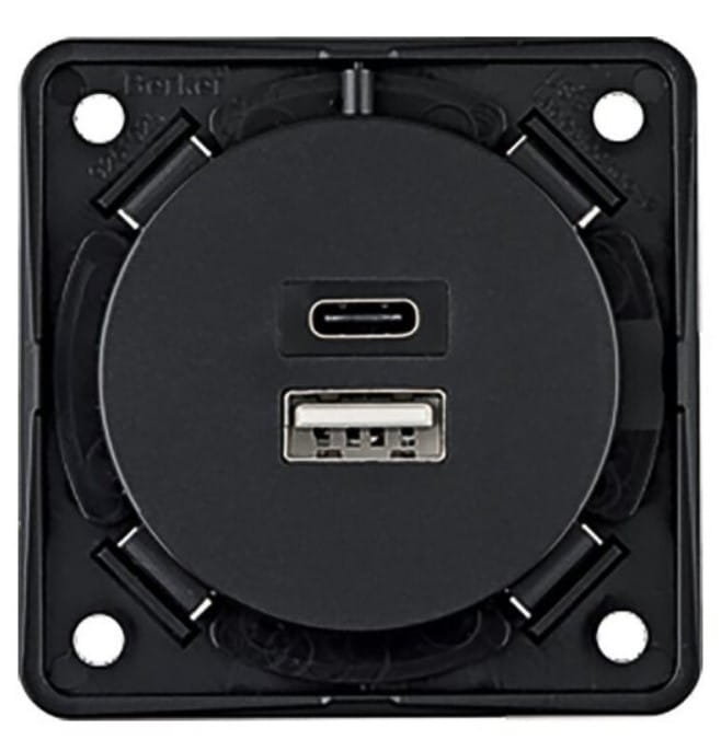 Gniazdo ładowarka USB A+C Berker