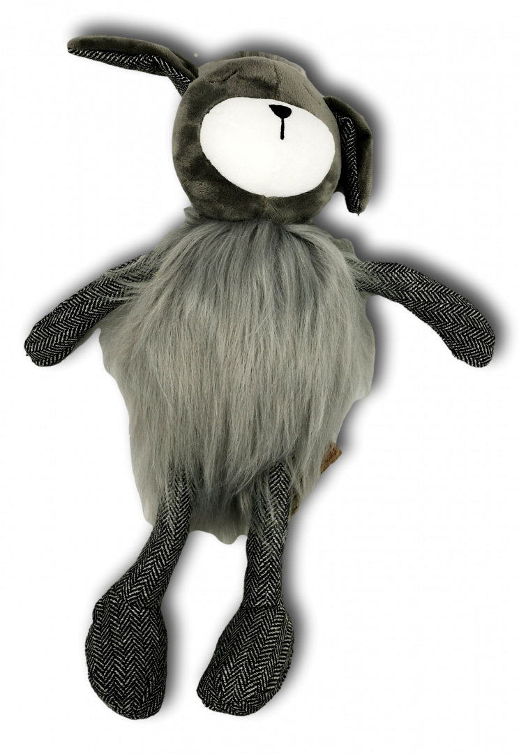 Maskotka Pluszak Pies Pluszowy Szary Przytulanka