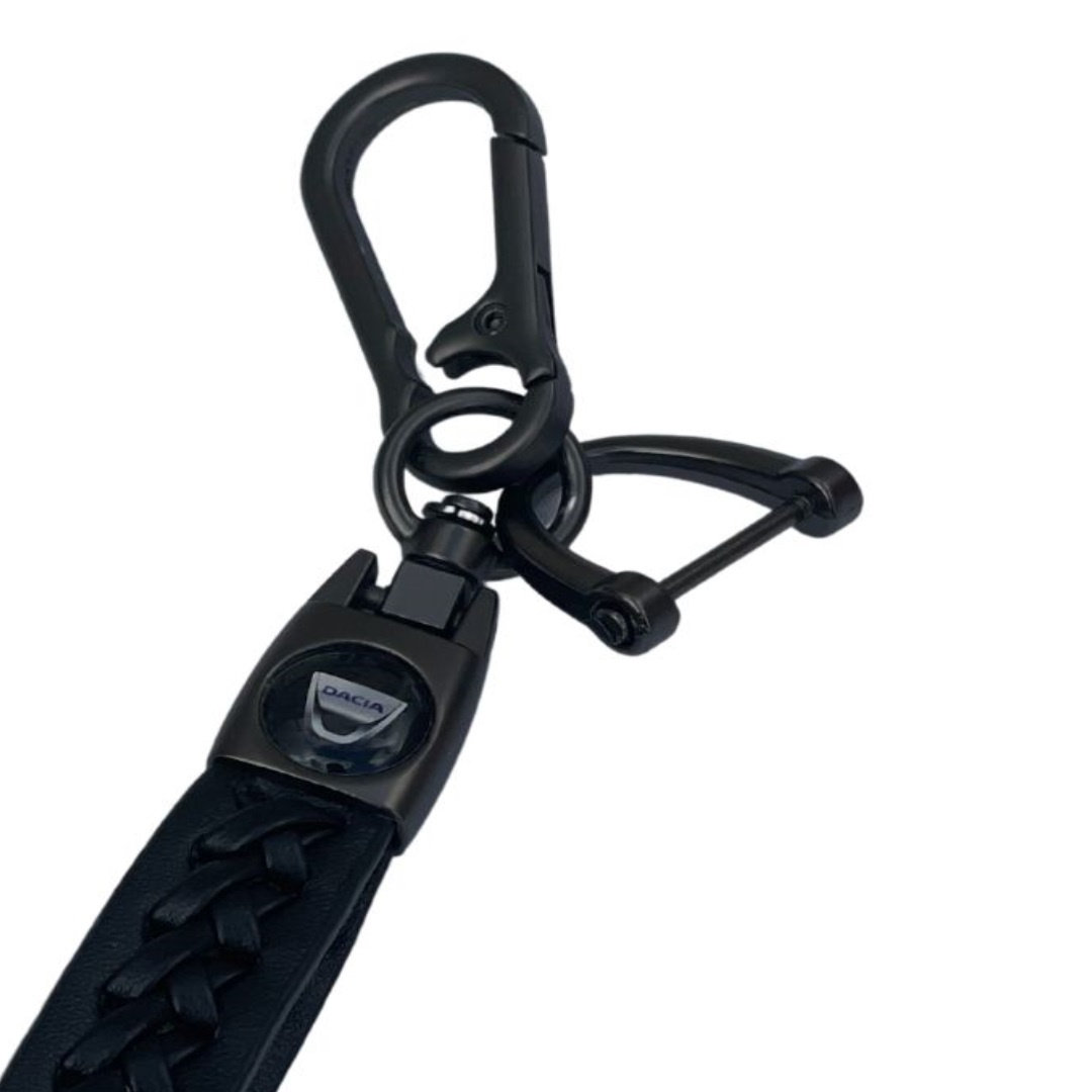Brelok Do Kluczy Samochodowych Dacia Metal Skóra
