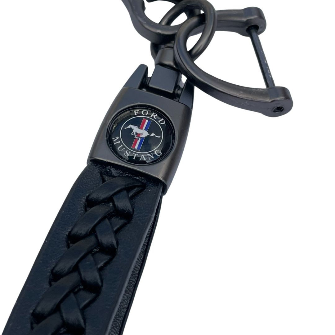Brelok Do Kluczy Samochodowych Ford Mustang Metal Skóra
