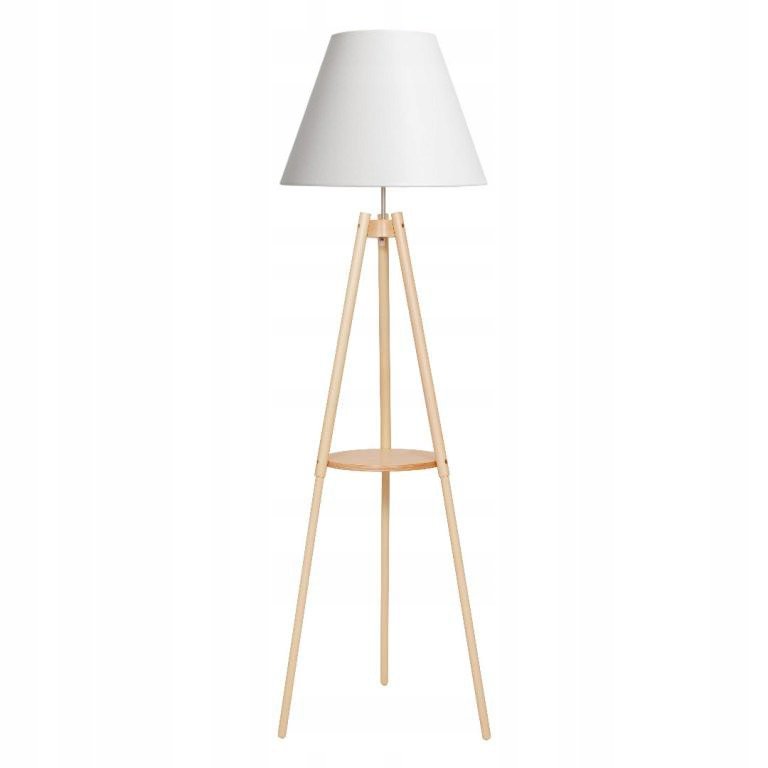 lampy,lampa stojąca podłogowa ls-20 drewno abażur