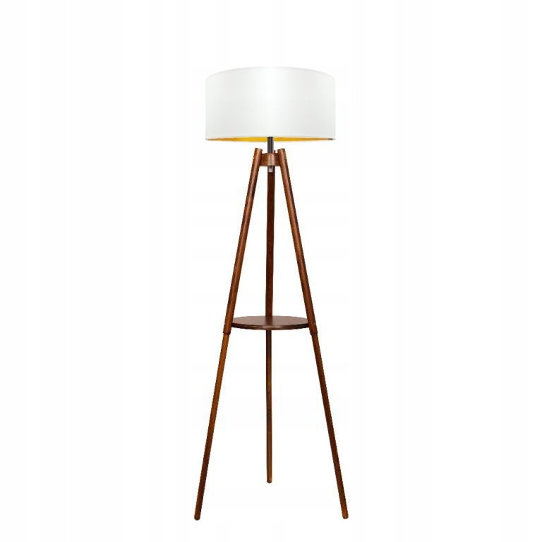 lampa stojąca podłogowa ls-303 drewno abażur