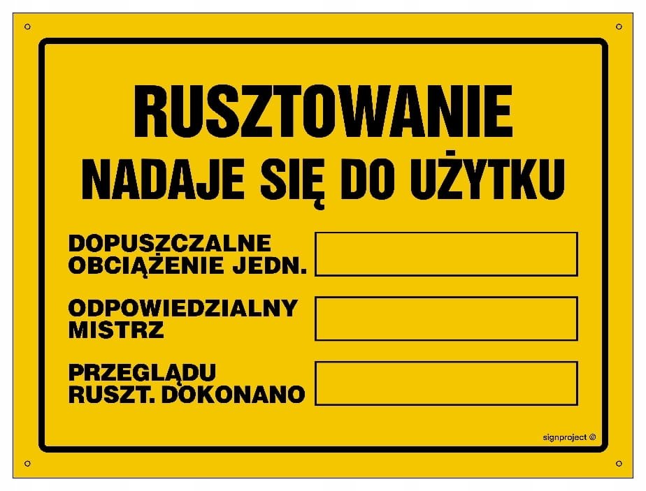 Rusztowanie nadaje się do użytku ... 35X25 CM, BN LIBRES POLSKA SP