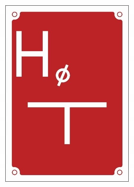 Tablica H orientacyjna dla hydrantu 140x200 blacha LIBRES POLSKA SP