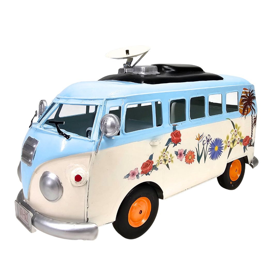 VOLKSWAGEN OGÓREK T1 MODEL KULTOWEGO AUTA, KEMOWO-BŁĘKITNY Vintage
