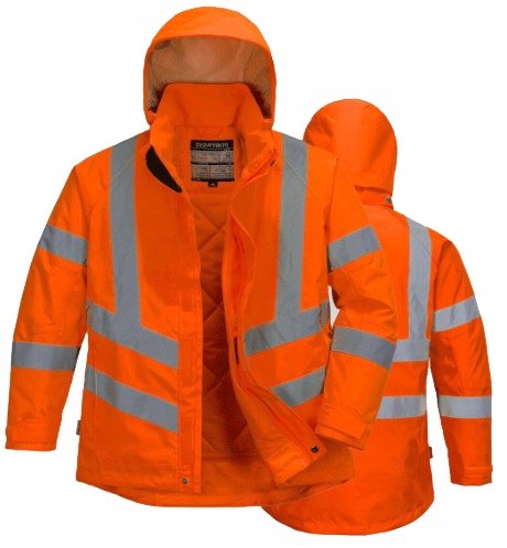 Kurtka damska zimowa odpinany kaptur robocza ostrzegawcza orange XXL LW74 PORTWEST