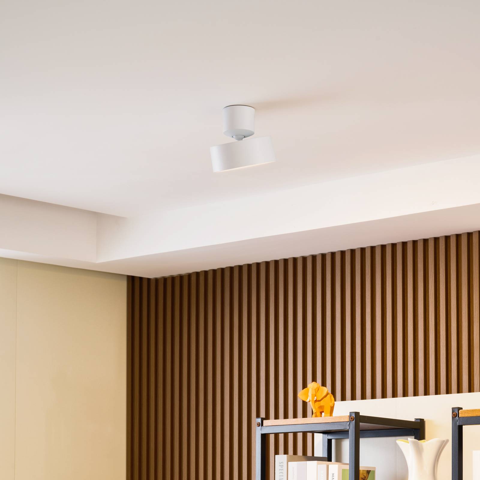 Reflektor LED Lindby Nivoria, biały, obrotowy, aluminium