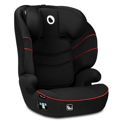 Lionelo, Fotelik samochodowy lo-lars i-size 100-150 cm, sporty black red, czerwony