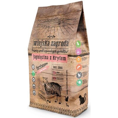 Wiejska Zagroda Cat Jagnięcina z Krylem 5 kg