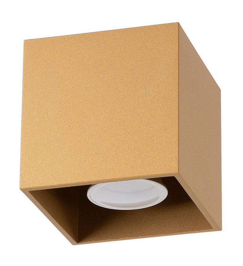 Złoty kwadratowy plafon sufitowy spot - A409 S8-F30