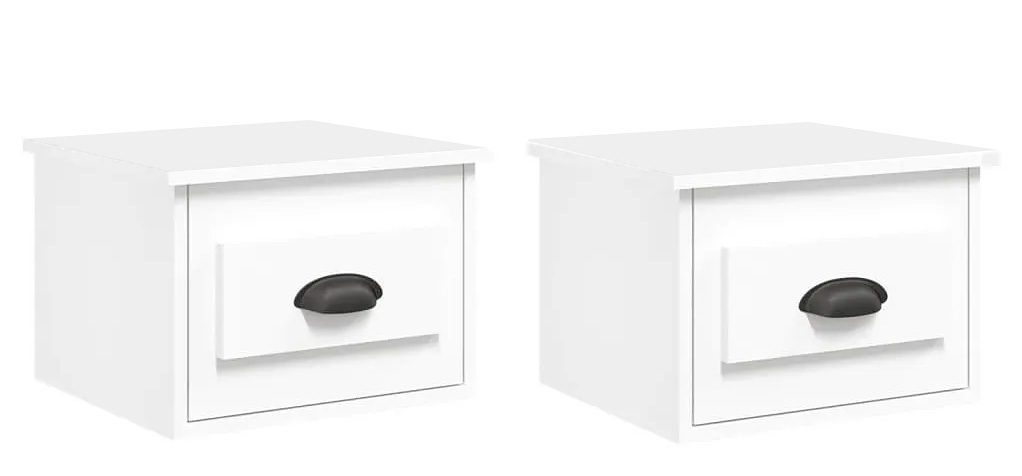 Komplet wiszących szafek nocnych biały połysk B9-P15