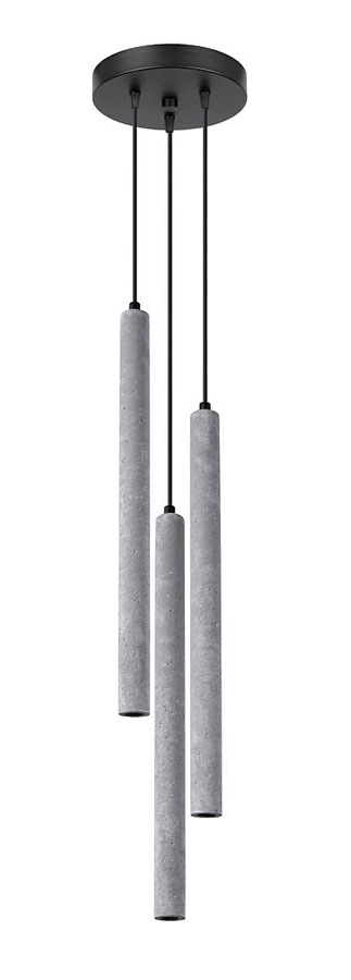 Betonowa potrójna lampa wisząca tuby 3X A379 M5-S25