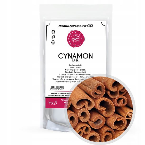 Laska Cynamonu 500g Cynamon Laski Doypack Aromatyczna przyprawa do kuchni!
