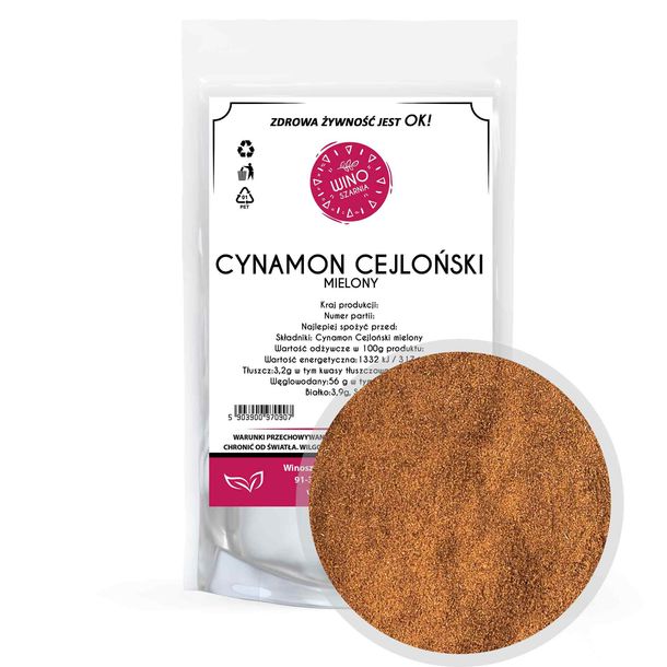Cynamon Cejloński Mielony 50g Madagaskar Ceyloński