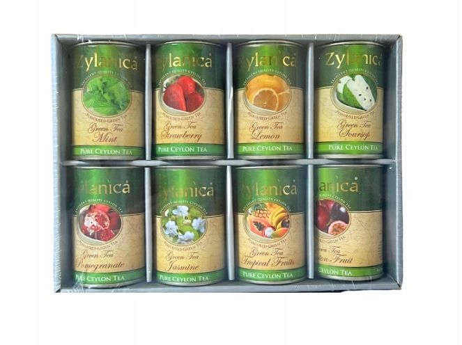 HERBATA ZIELONA LIŚCIASTA SYPANA ZYLANICA ZESTAW  GIFT PACK FLAVOURS GREEN TEA 240g