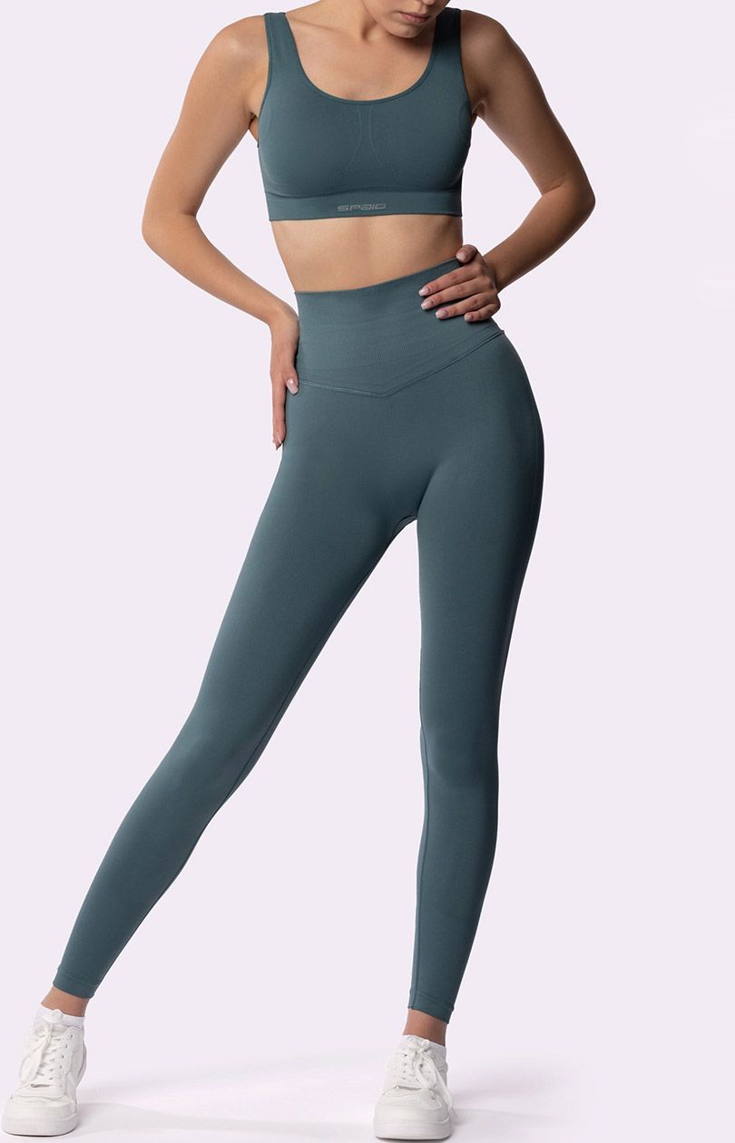Legginsy sportowe niebieskie Adapt, Kolor niebieski, Rozmiar L, Spaio - Primodo.com