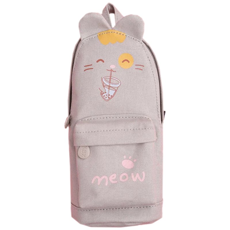 Piórnik kot BEŻOWY w plastikowym etui