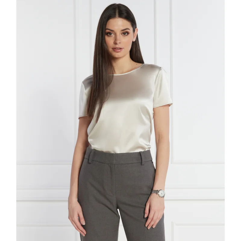 Max Mara Leisure Jedwabny t-shirt CORTONA | Regular Fit