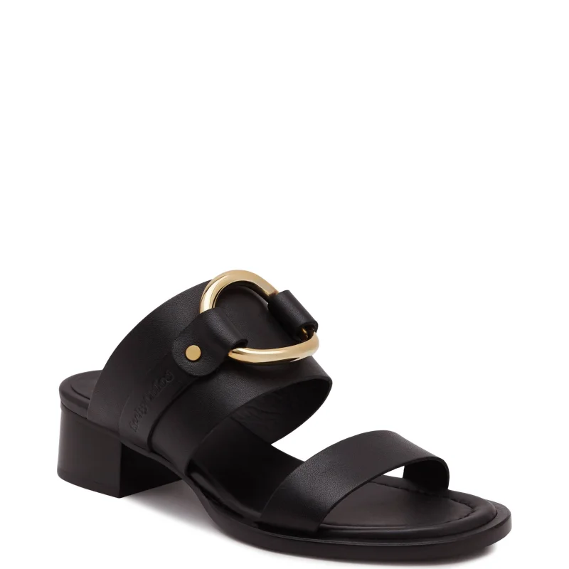 See By Chloé Skórzane klapki HANA