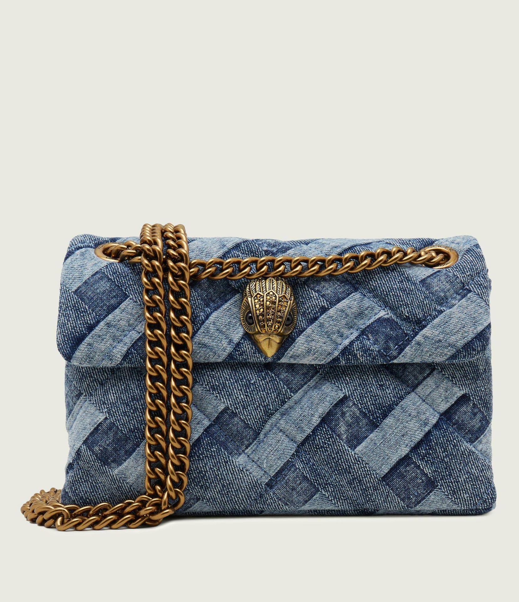 Kurt Geiger Jeansowa torebka na ramię MINI KENSINGTON SOFT