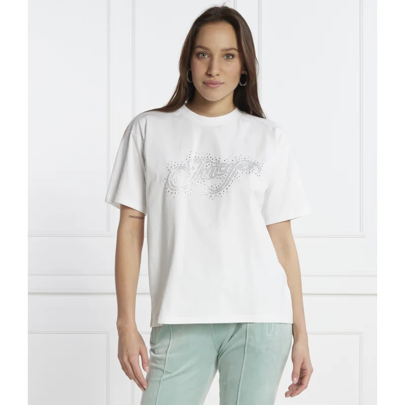 Juicy Couture T-shirt BOYFRIEND SCATTER DIAMANTE | Classic fit