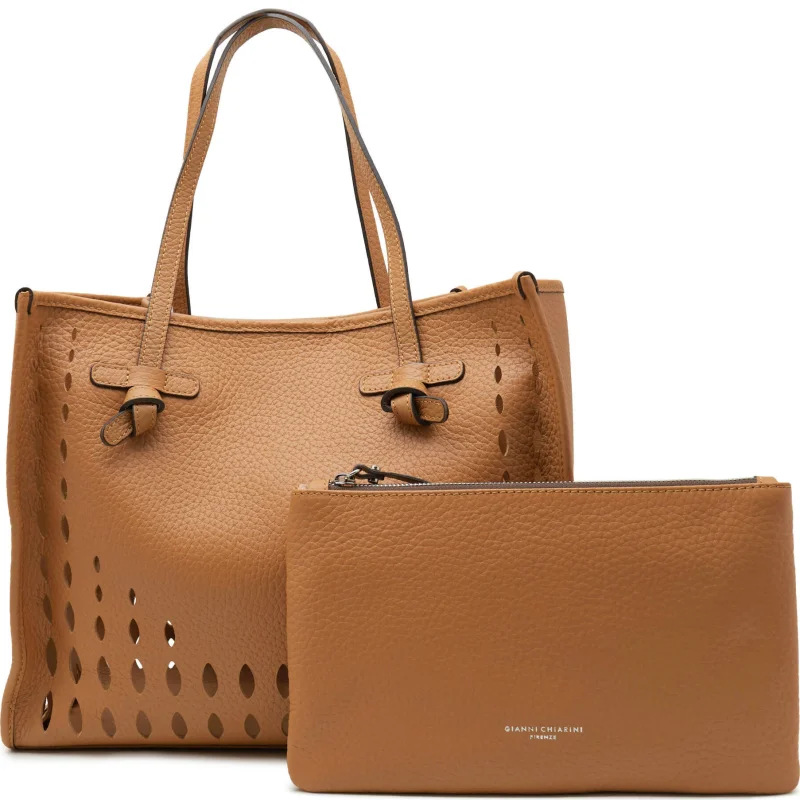 GIANNI CHIARINI Skórzana shopperka + saszetka