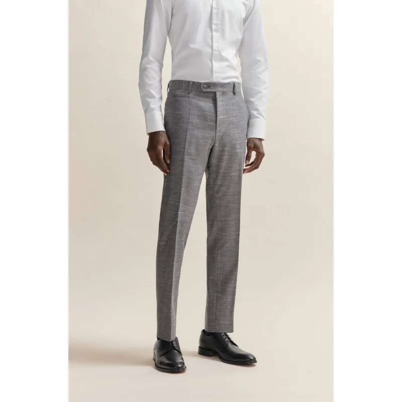 BOSS Wełniane spodnie H-Genius-241 | Regular Fit | z dodatkiem lnu