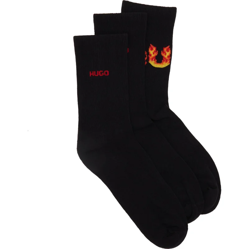 Hugo Bodywear Skarpety 3-pack QS RIB FLAMES