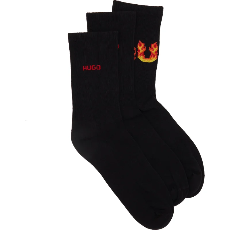 Hugo Bodywear Skarpety 3-pack QS RIB FLAMES